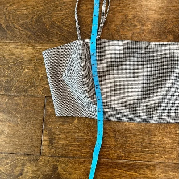 NWT House of Harlow 1960 Retro Brown Plaid Crop Top Size Medium - Picture 10 of 12